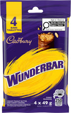 Cadbury Wunderbar Chocolatey Candy Bars Multipack 4 Pack, 196g