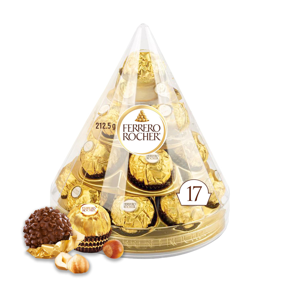 FERRERO ROCHER Fine Hazelnut Milk Chocolates - 3-Piece 37.5 g Pack x 12