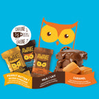 AWAKE - Caffeinated Chocolate Bites - Caramel Milk Chocolate, 50 Count - 50mg Caffeine - Individually Wrapped Energy Bites - Coffee Alternative - Fairtrade, Gluten Free, Non GMO - 0.48oz