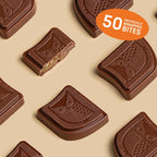 AWAKE - Caffeinated Chocolate Bites - Caramel Milk Chocolate, 50 Count - 50mg Caffeine - Individually Wrapped Energy Bites - Coffee Alternative - Fairtrade, Gluten Free, Non GMO - 0.48oz