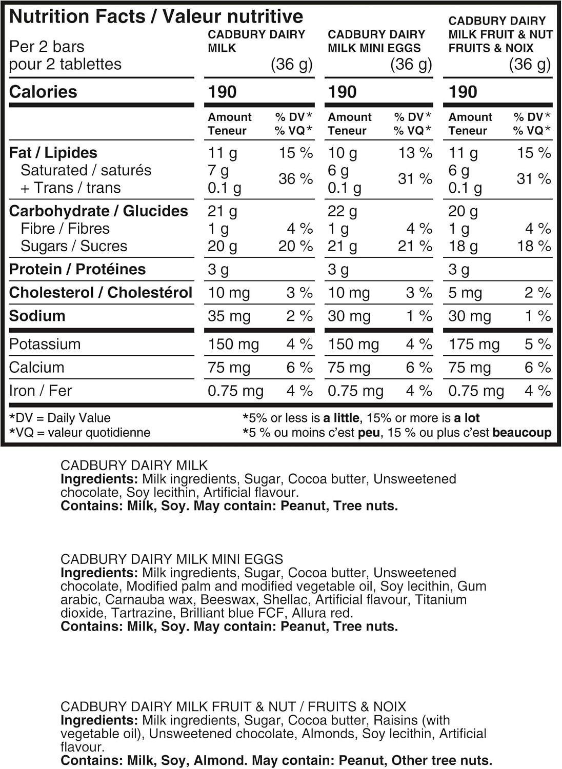 Cadbury Dairy Milk, Chocolate Bars, Assorted Bag of 18 x 18g, 324g