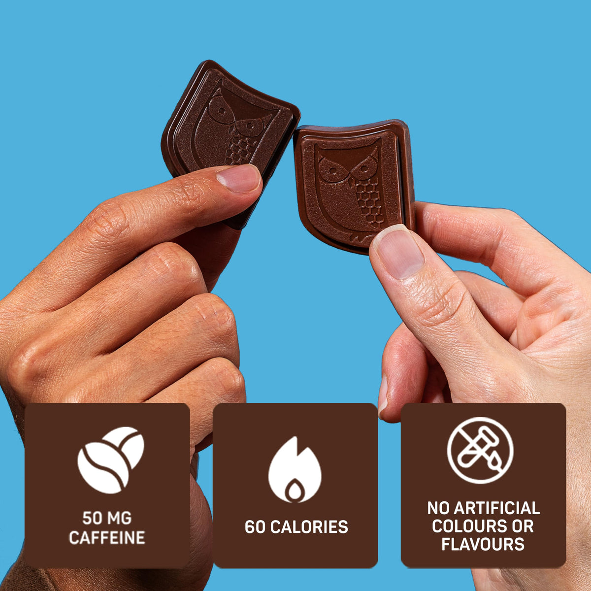 AWAKE - Caffeinated Chocolate Bites - Caramel Milk Chocolate, 50 Count - 50mg Caffeine - Individually Wrapped Energy Bites - Coffee Alternative - Fairtrade, Gluten Free, Non GMO - 0.48oz