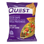 Quest Nutrition Chili Lime Flavour Tortilla Style Protein Chips, High Protein, Baked, Not Fried, Gluten Free, 1g Sugar, 4g Carbs, 8ct