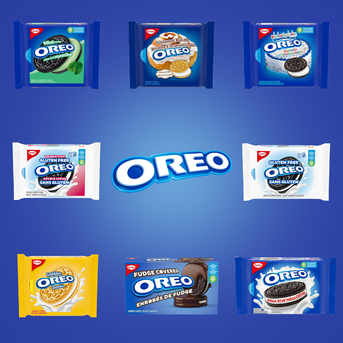 Oreo, Chips Ahoy! & Teddy Grahams, Cookies, 6 Bags, Variety Pack, 1.2 kg