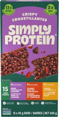 Simply Protein Best Sellers Variety Pack Protein Bars, Gluten Free, Vegan, High Protein Snacks, 15 Count
