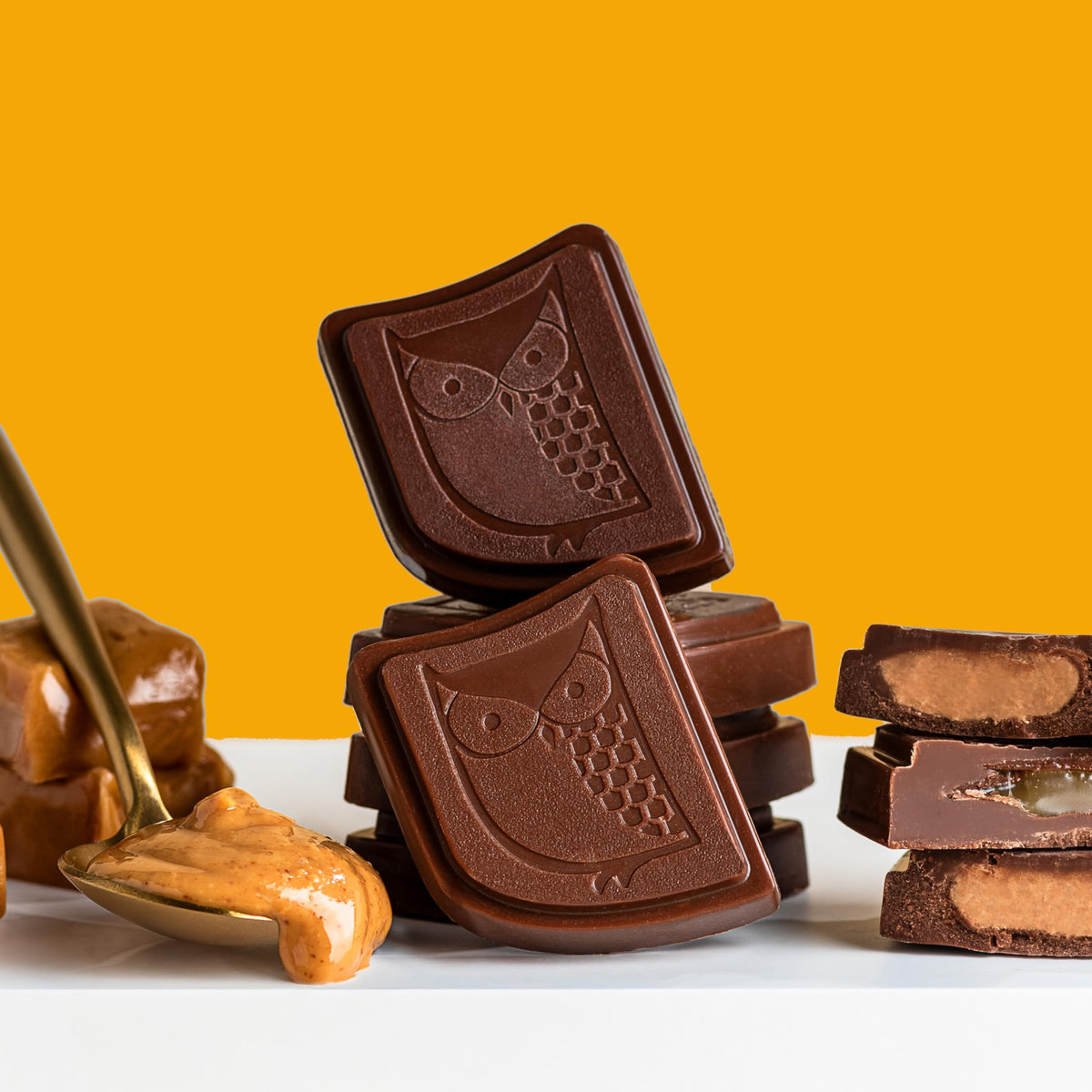 AWAKE - Caffeinated Chocolate Bites - Caramel Milk Chocolate, 50 Count - 50mg Caffeine - Individually Wrapped Energy Bites - Coffee Alternative - Fairtrade, Gluten Free, Non GMO - 0.48oz