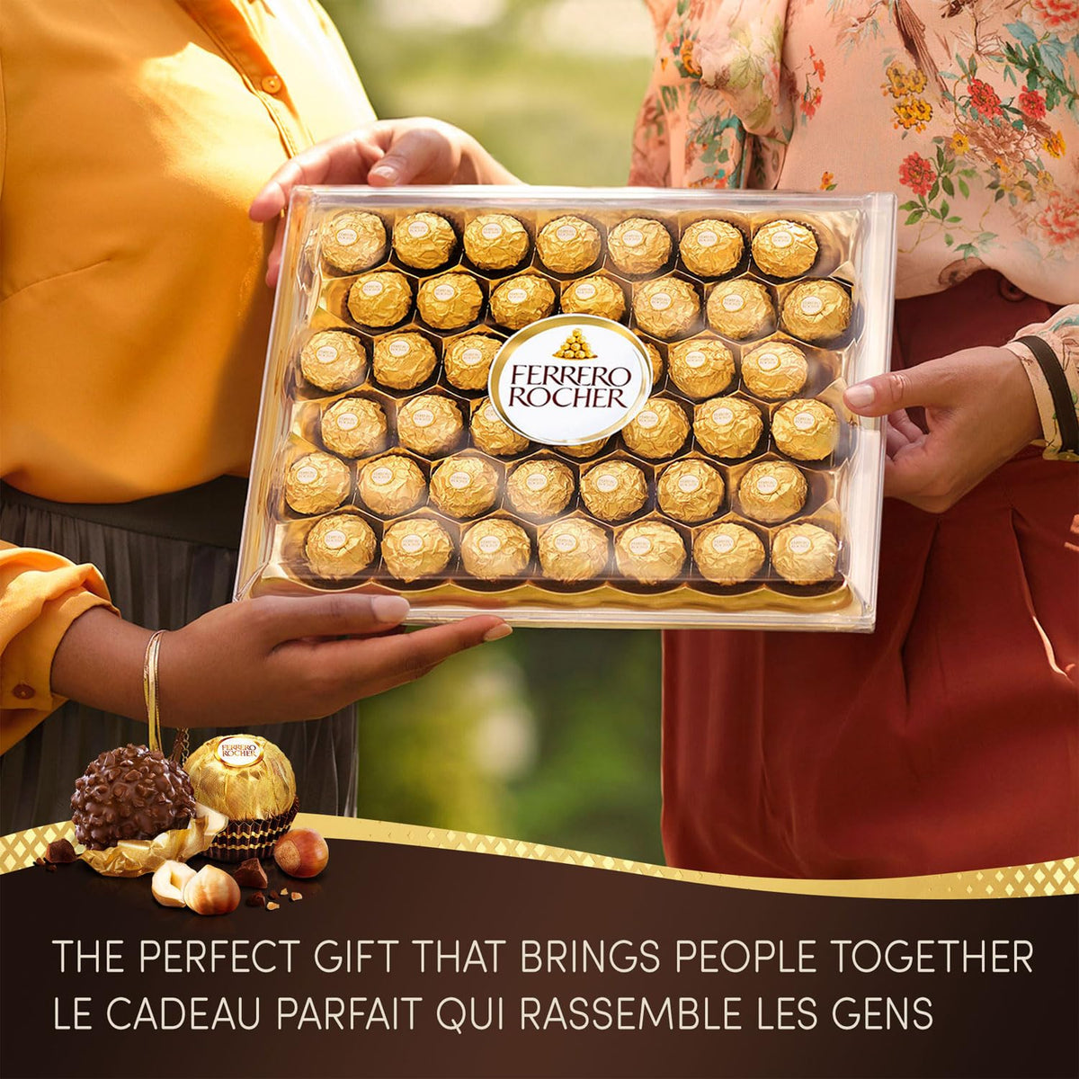 FERRERO ROCHER Fine Hazelnut Milk Chocolates - 3-Piece 37.5 g Pack x 12