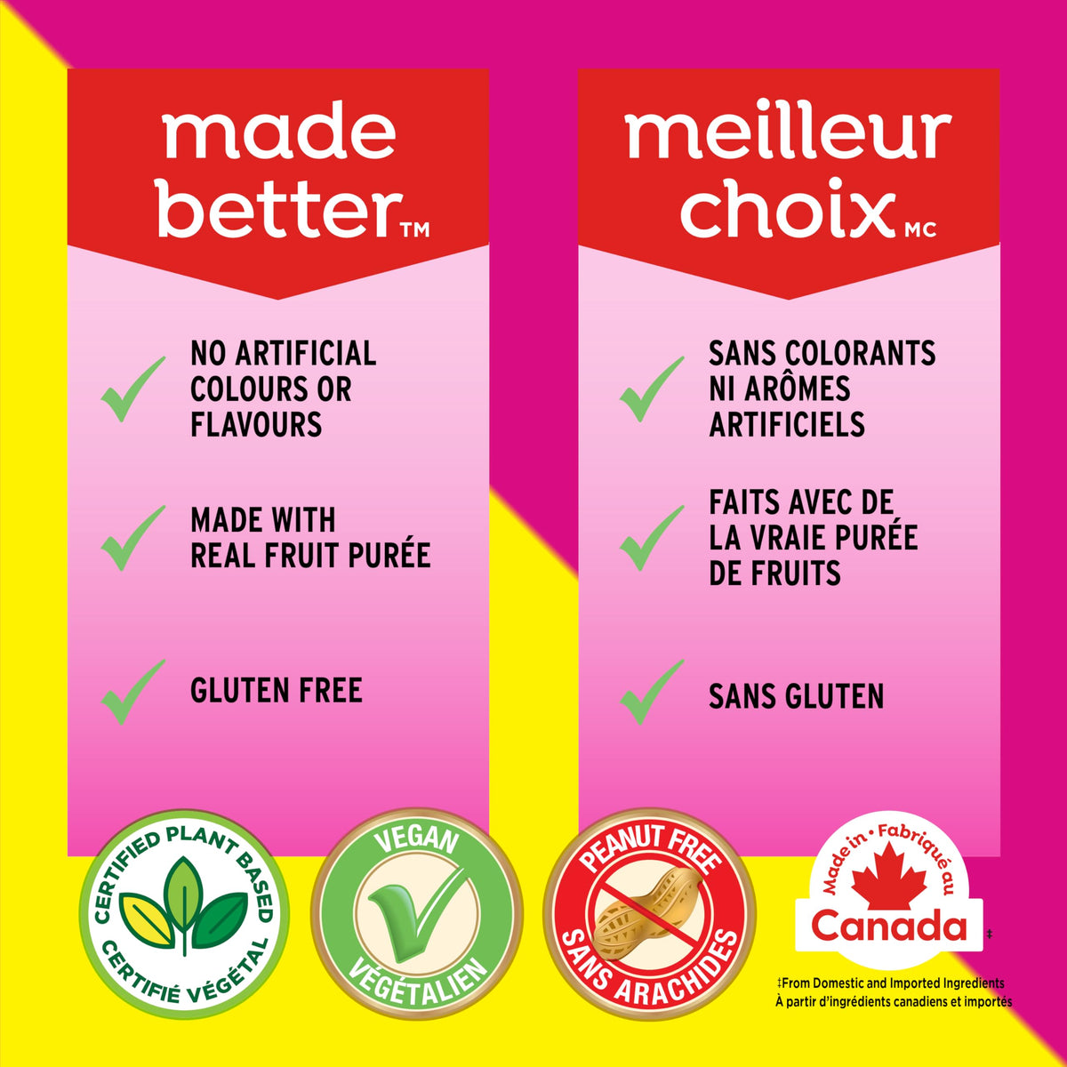 REALFRUIT Superfruits Gummy Candy - Made with Real Fruit, Vegan, Gluten & Peanut-Free Snack for Adults and Children, Proudly Canadian Company, Cranberry, Black Currant, Blueberry and Blackberry, 180g