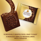 FERRERO ROCHER Assorted Hazelnut chocolate squares - 10-Piece Pack - 105 g