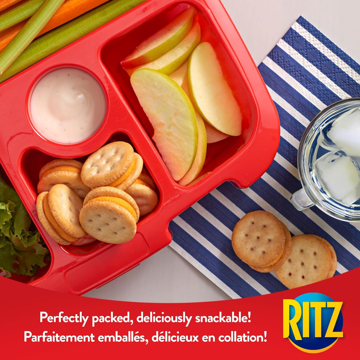 RITZ BITS Mini Cheese Flavoured Sandwich Crackers, Pack of 30