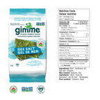 gimMe Organic Roasted Seaweed Sea Salt Favour Snacks 30g Multipack 6 x 5g