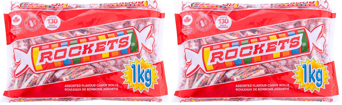 Rockets Candy, Bag of Individually Wrapped Candy rolls, 500g