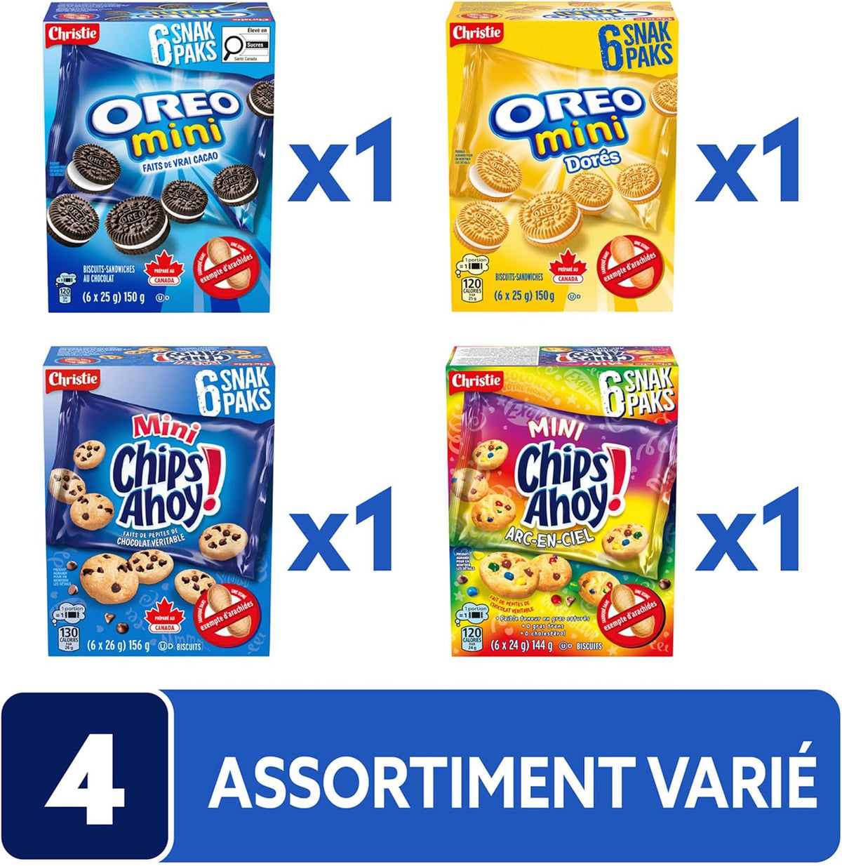 Oreo & Chips Ahoy! Mini Cookies Variety Pack, 600g