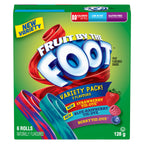 BETTY CROCKER FRUIT BY THE FOOT - VALUE PACK SIZE - Strawberry, Blue Raspberry, Berry Tie-Dye Fruit Flavoured Snacks, Pack of 30 Rolls, 637 Grams Package of Fruit Flavoured Snacks