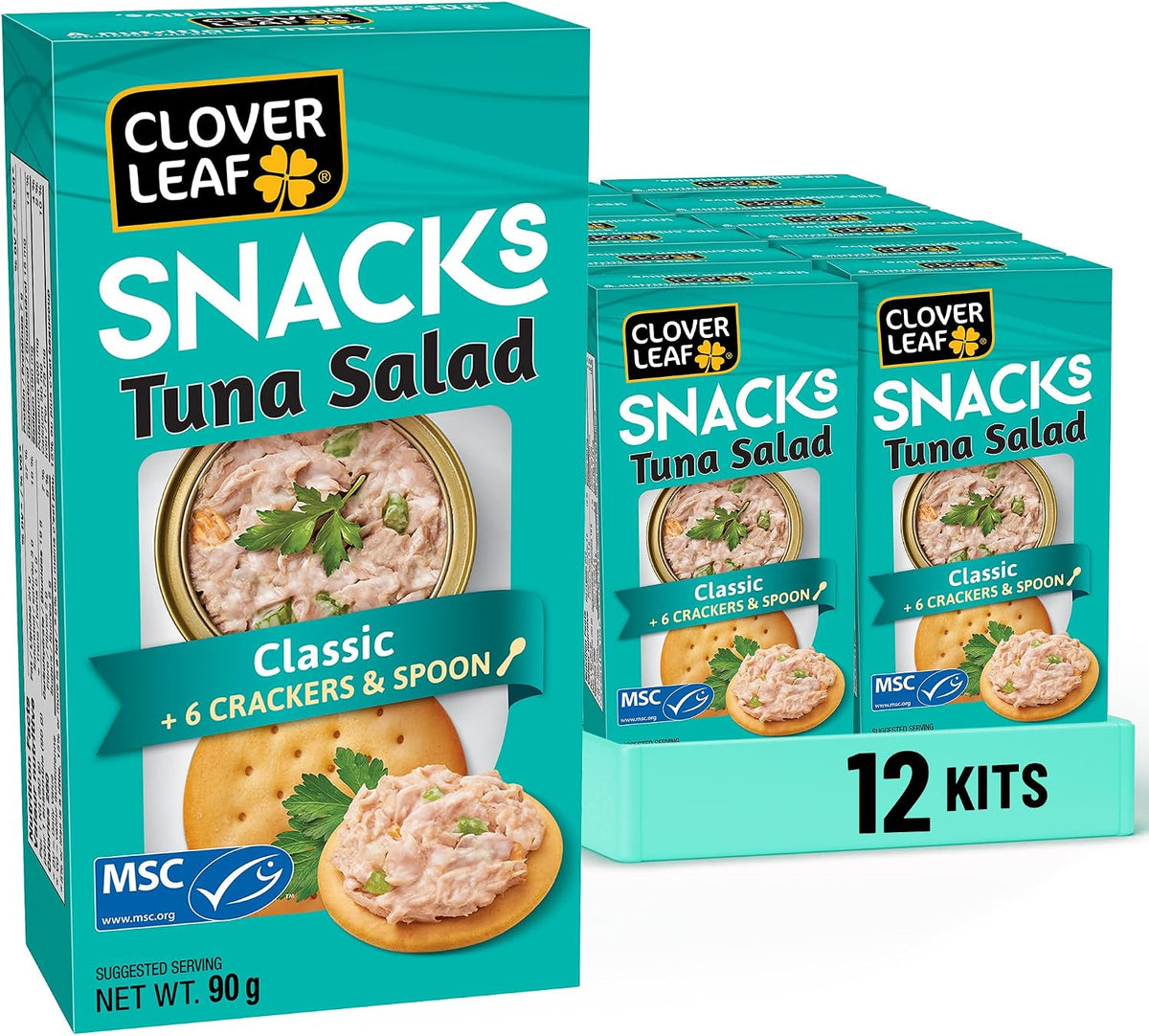 Clover Leaf Classic Tuna Salad Snack Kit, 90g, 12 Count