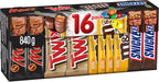 MARS, TWIX & M&M’S Peanut Assorted Chocolate Candy Bars Variety Pack, 16 Full Size Bars (840g) – Individually Wrapped Mixed Chocolate Favourites