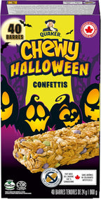 Quaker Chewy Halloween Confetti Chip Granola Bars, 40 X 24g