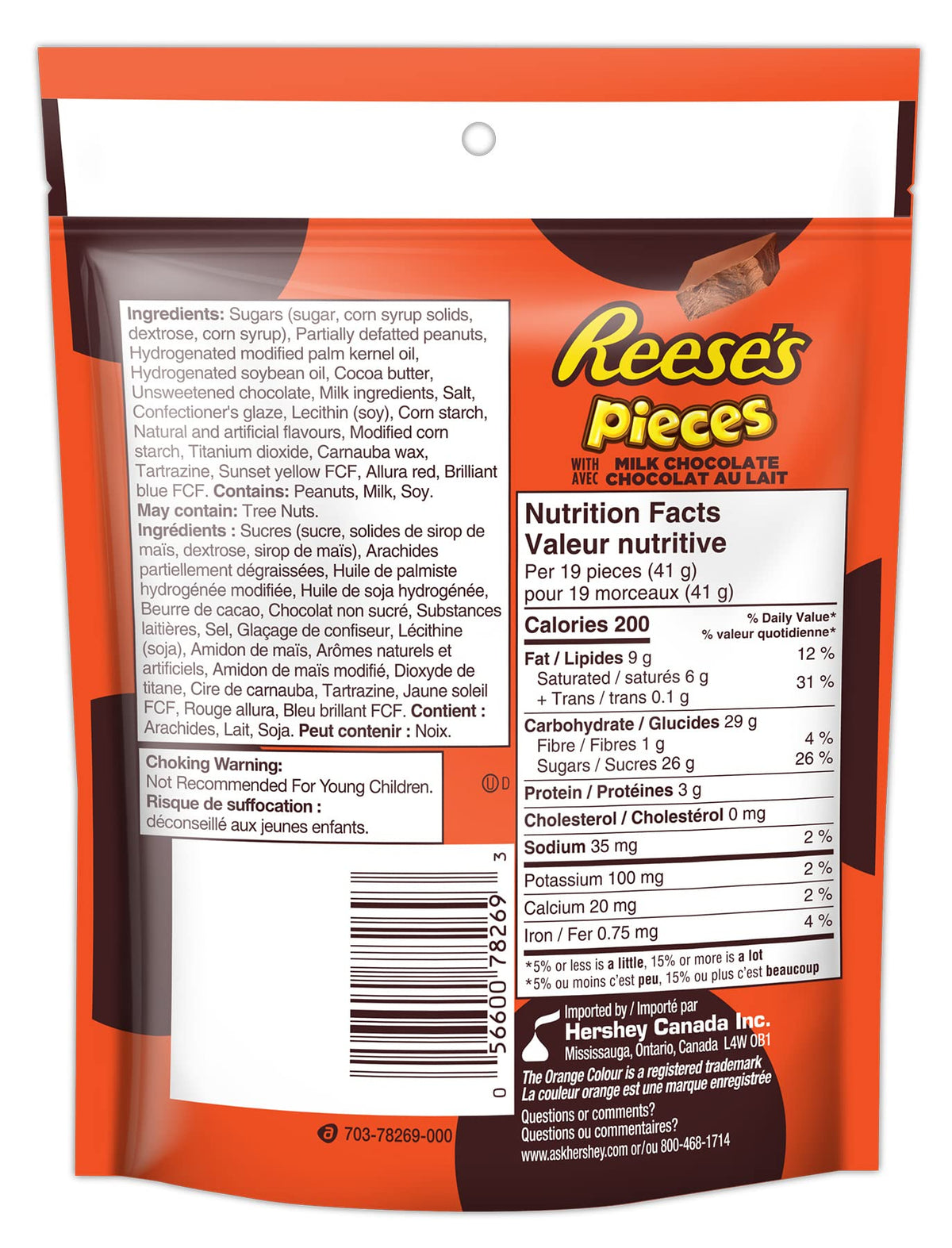 REESE'S PIECES Peanut Butter Candy, Resealable Bulk Bag, 1.36 kg