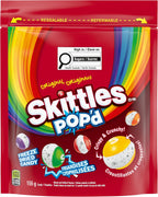SKITTLES POP’D Original Freeze-Dried Candy, Crunchy Fruity Candy Snack for Sharing, Movie Nights & Parties, 155g
