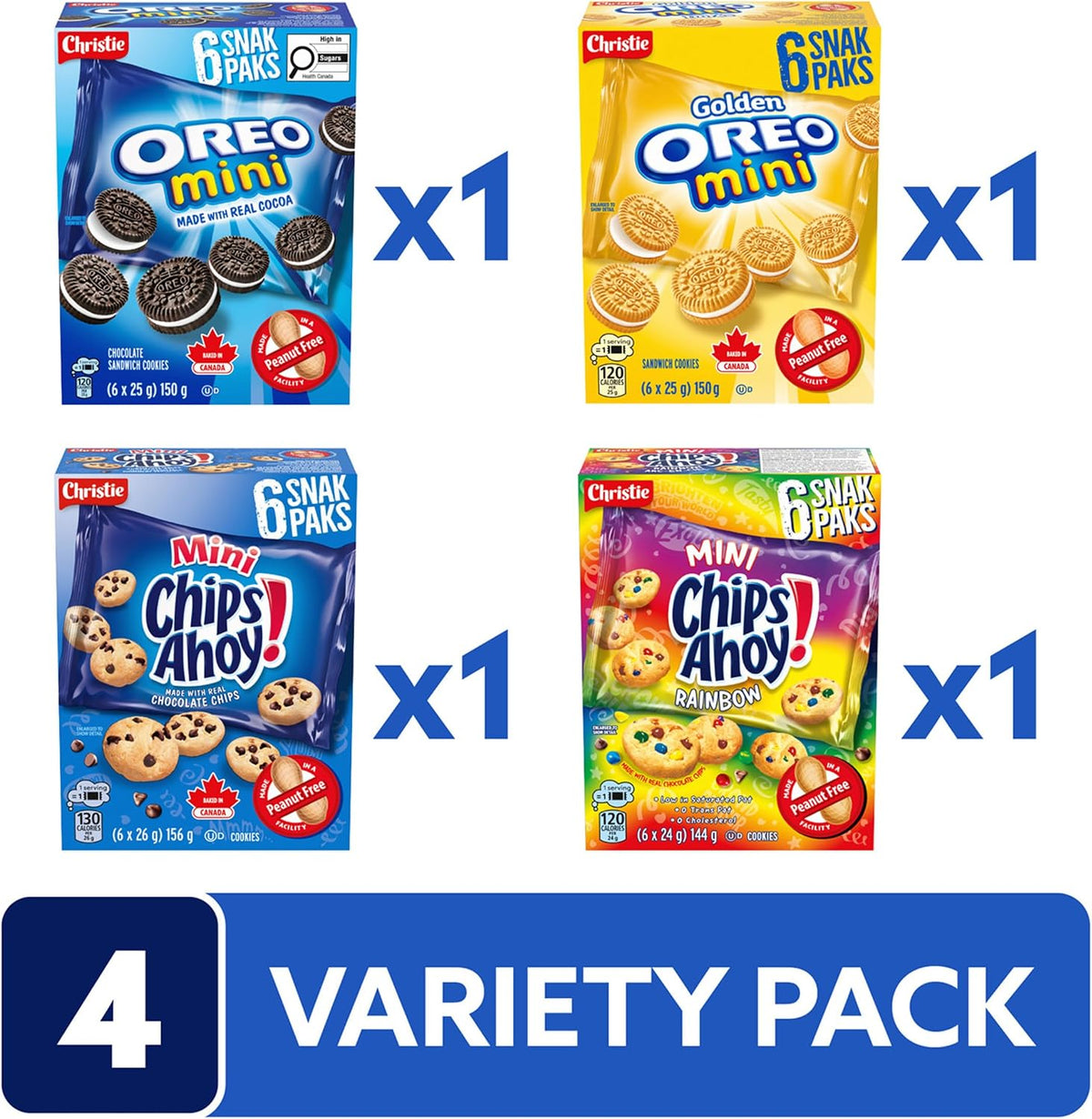 Oreo & Chips Ahoy! Mini Cookies Variety Pack, 600g