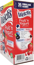 Welch's Fruit 'n Yogurt Snacks, 36 × 20 g - Delicious Fruit-Flavored Snacks Coated in Creamy Yogurt
