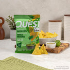 Quest Nutrition Chili Lime Flavour Tortilla Style Protein Chips, High Protein, Baked, Not Fried, Gluten Free, 1g Sugar, 4g Carbs, 8ct