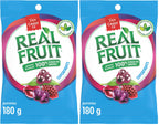 REALFRUIT Superfruits Gummy Candy - Made with Real Fruit, Vegan, Gluten & Peanut-Free Snack for Adults and Children, Proudly Canadian Company, Cranberry, Black Currant, Blueberry and Blackberry, 180g