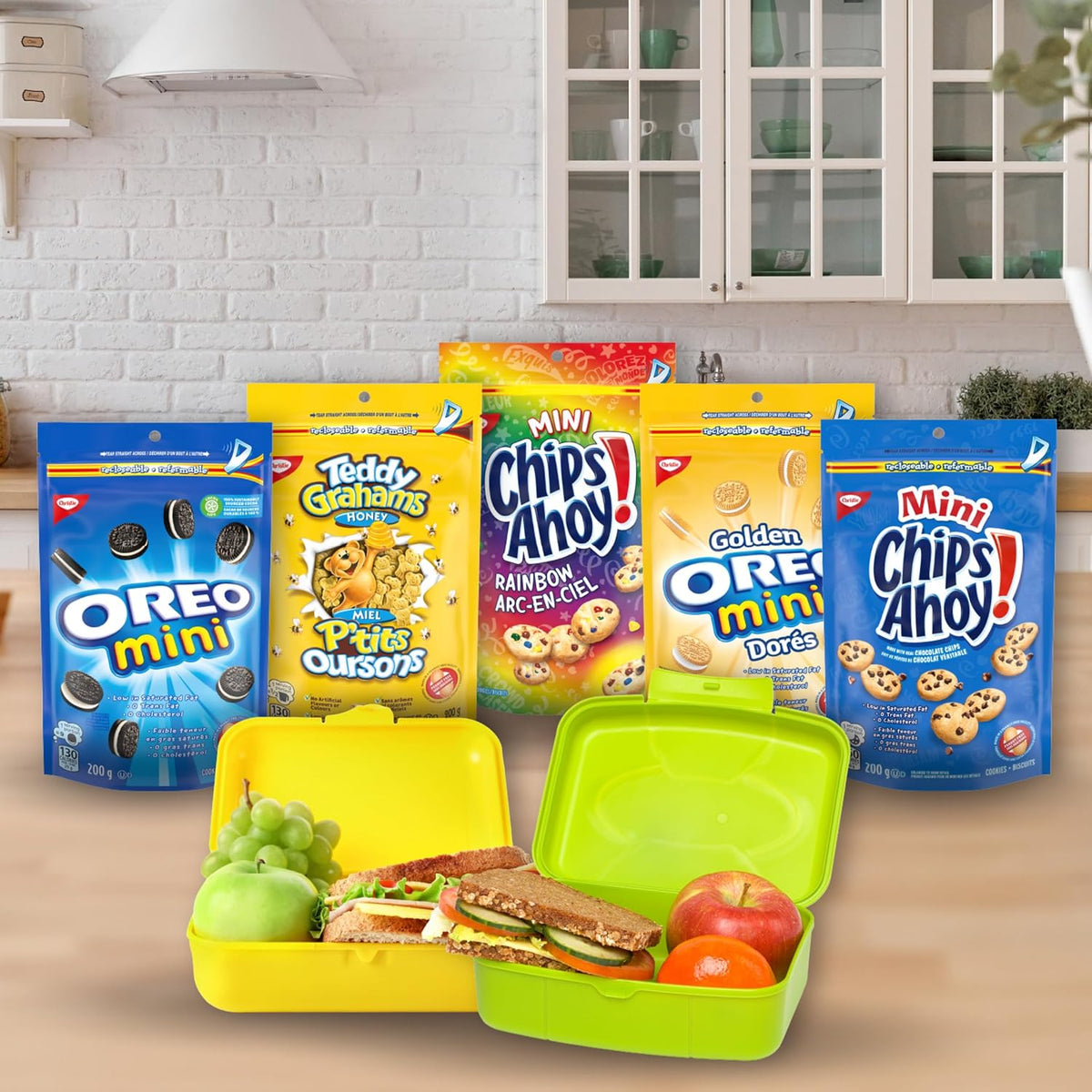 Oreo, Chips Ahoy! & Teddy Grahams, Cookies, 6 Bags, Variety Pack, 1.2 kg