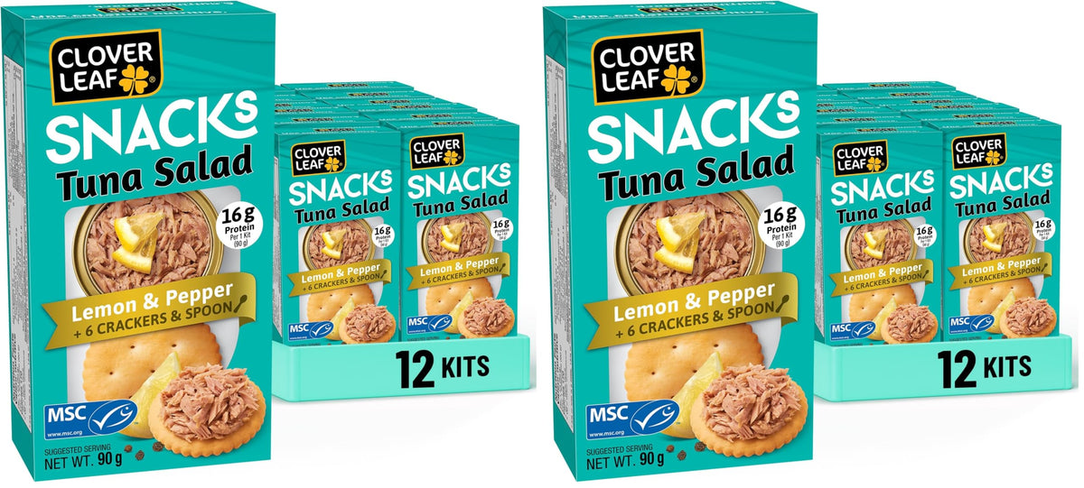 Clover Leaf Classic Tuna Salad Snack Kit, 90g, 12 Count