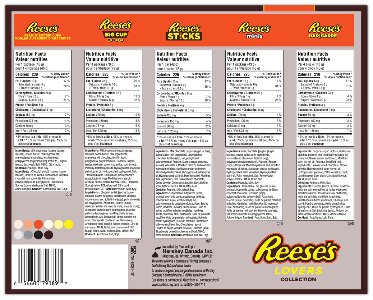 REESE'S Big Cup Assorted Variety Pack, 12 Bars, 948g