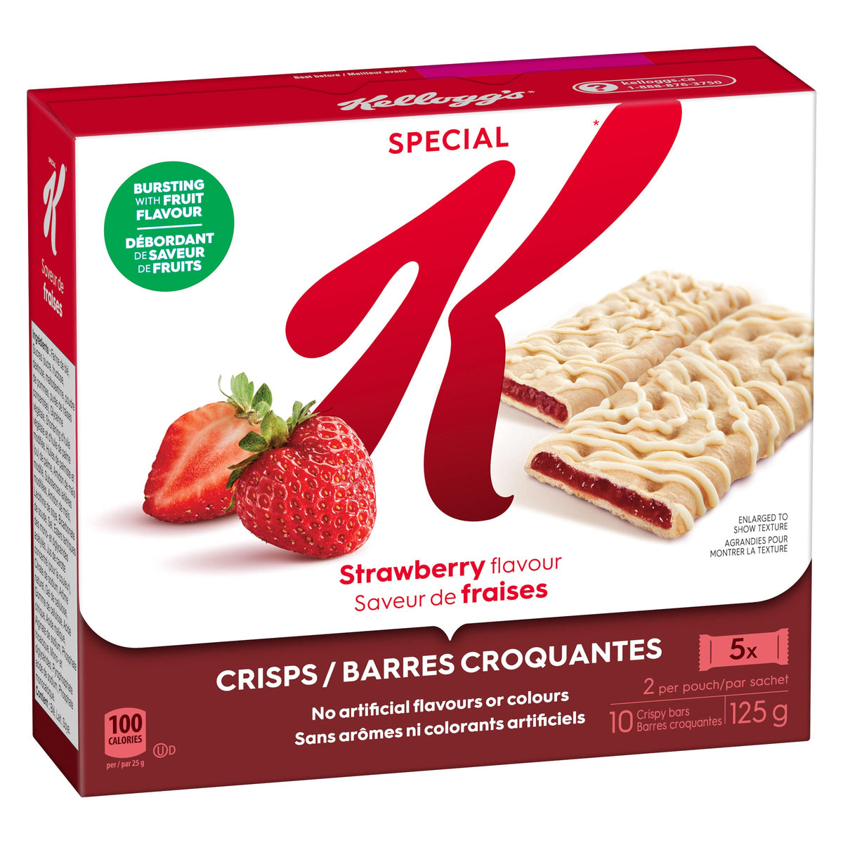 Special K Fruit Crisps, Strawberry Flavour Caddy, 24 Bars, 300 Grams