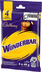 Cadbury Wunderbar Chocolatey Candy Bars Multipack 4 Pack, 196g