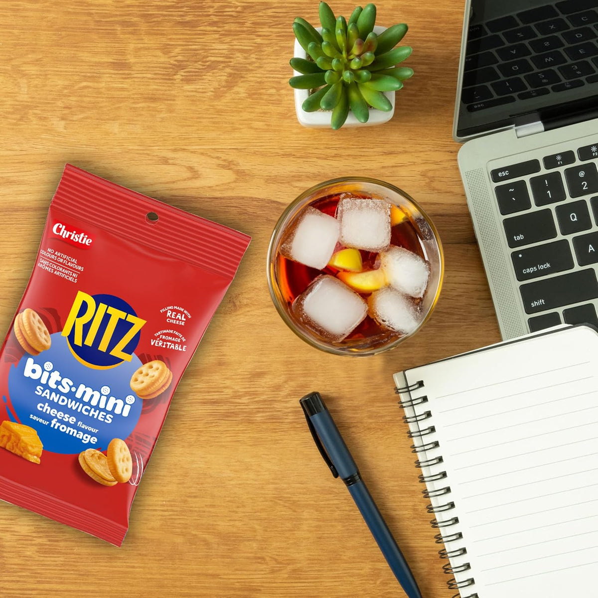 RITZ BITS Mini Cheese Flavoured Sandwich Crackers, Pack of 30