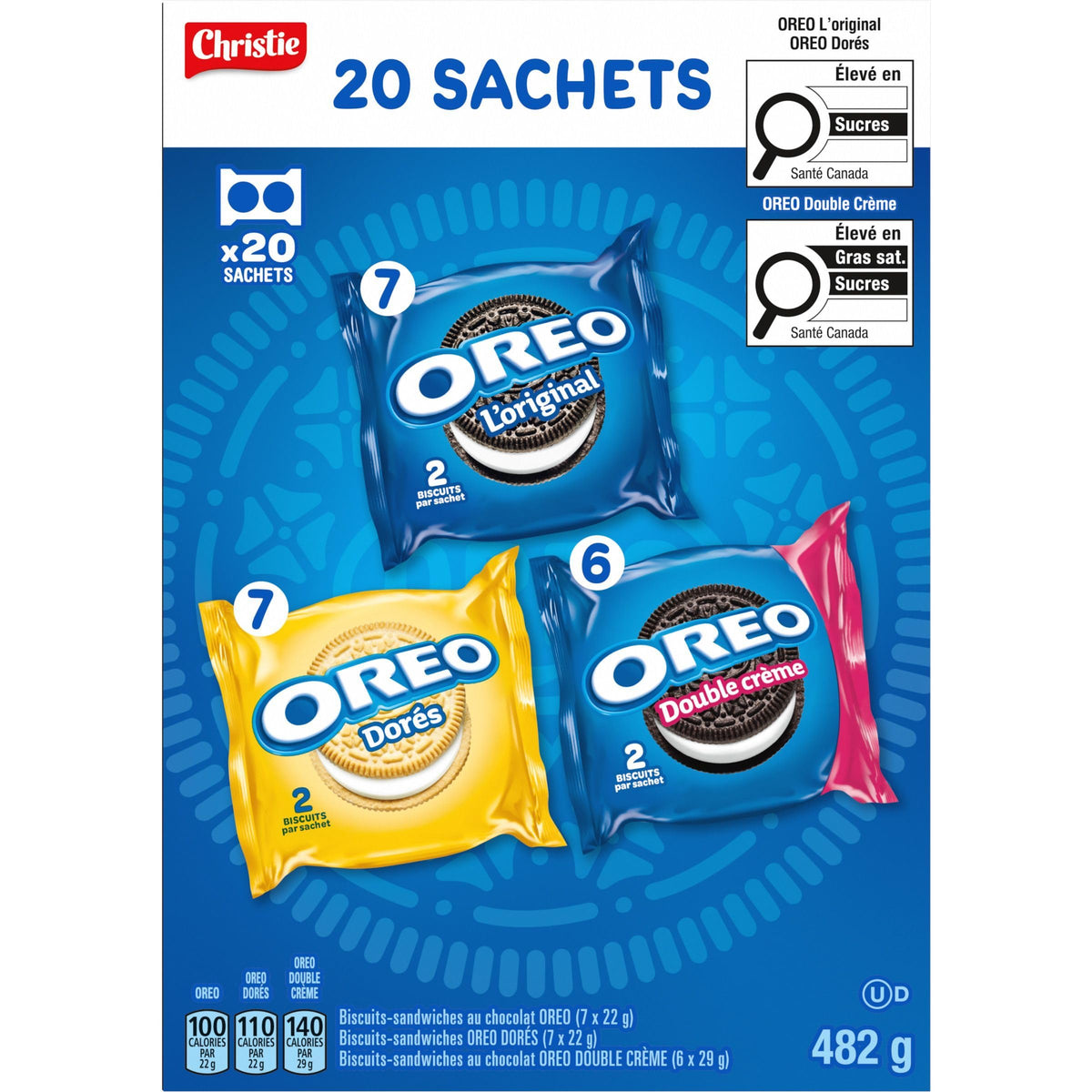 Oreo, Chips Ahoy! & Teddy Grahams, Cookies, 6 Bags, Variety Pack, 1.2 kg