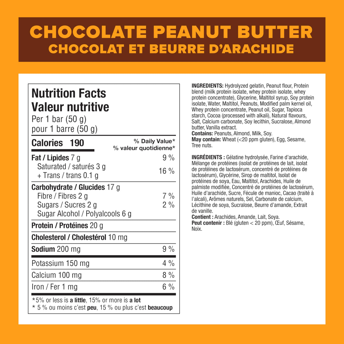 Pure Protein Bars - Nutritious, Gluten Free bar, made with Whey protein blend - low sugar, protein snack. Deliciously satisfying. Made in Canada, Chocolate Peanut Caramel (Pack of 6)