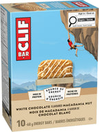 Clif Bar, Energy Bars, White Chocolate Macadamia Nut, 680 g (Pack of 10)