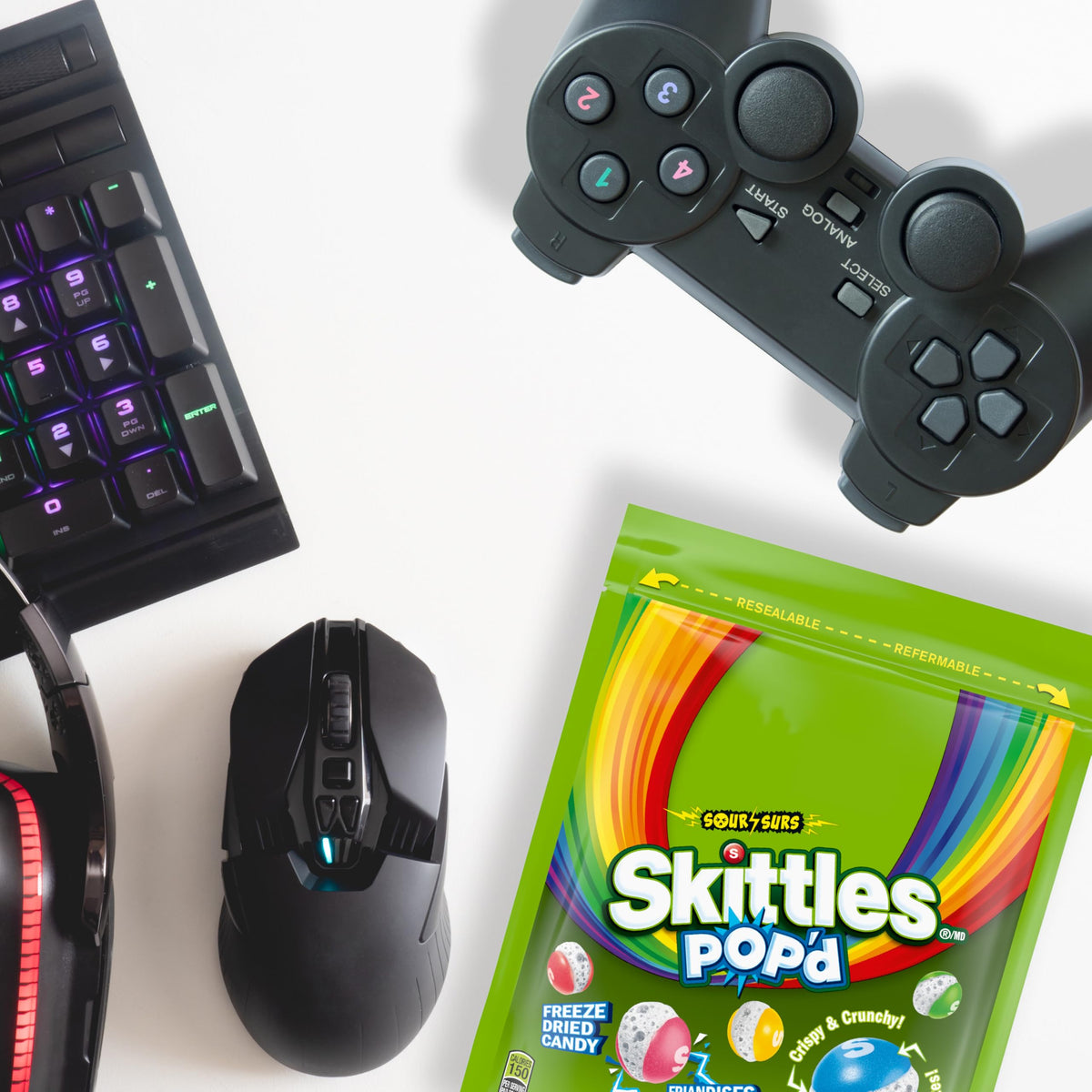 SKITTLES POP’D Original Freeze-Dried Candy, Crunchy Fruity Candy Snack for Sharing, Movie Nights & Parties, 155g