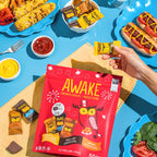 AWAKE - Caffeinated Chocolate Bites - Caramel Milk Chocolate, 50 Count - 50mg Caffeine - Individually Wrapped Energy Bites - Coffee Alternative - Fairtrade, Gluten Free, Non GMO - 0.48oz