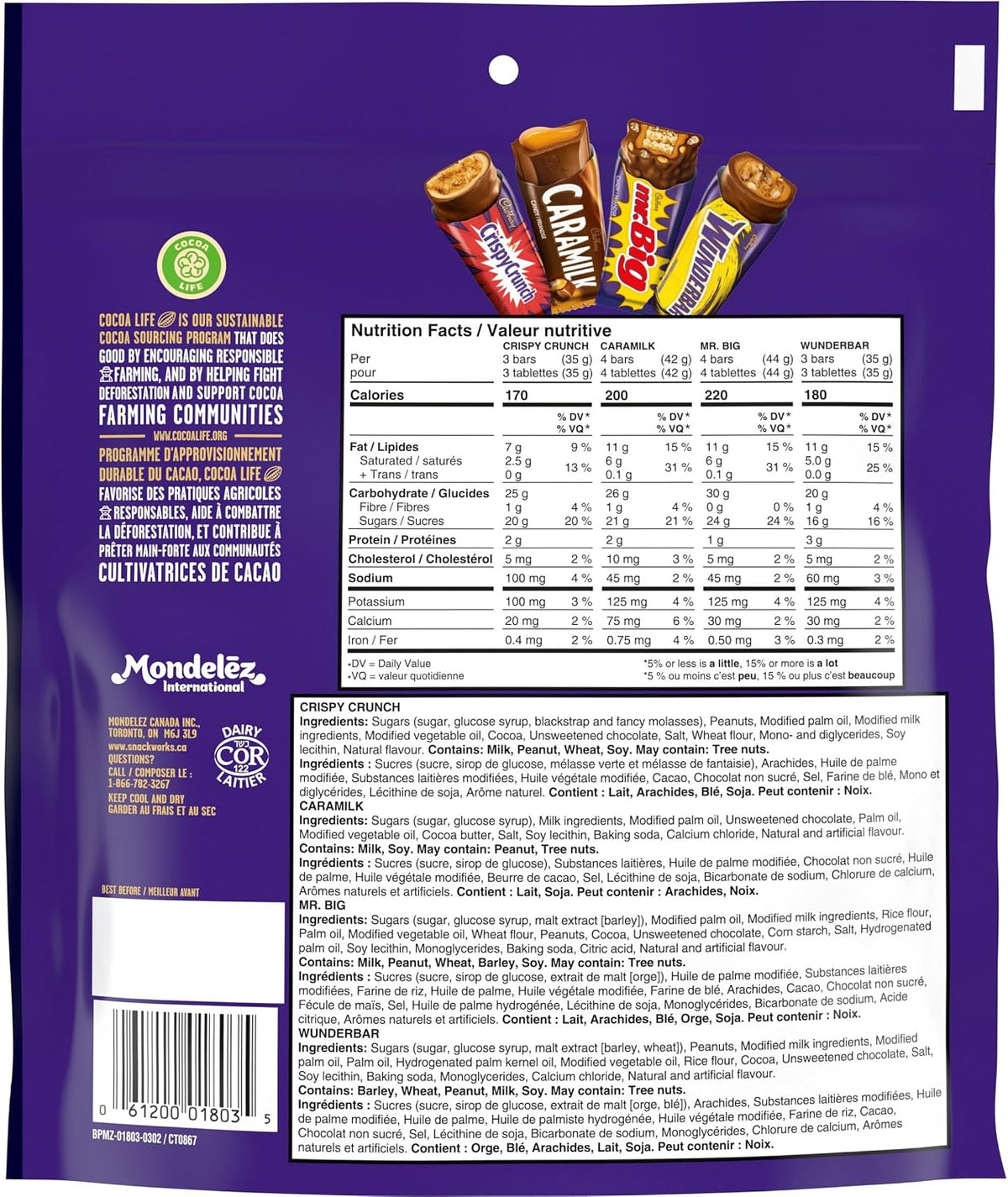 Cadbury Favourites, Assorted Mini Bars, Chocolate Bar, 300g (Pack of 27)