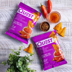 Quest Nutrition Chili Lime Flavour Tortilla Style Protein Chips, High Protein, Baked, Not Fried, Gluten Free, 1g Sugar, 4g Carbs, 8ct