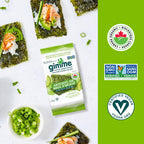gimMe Organic Roasted Seaweed Sea Salt Favour Snacks 30g Multipack 6 x 5g