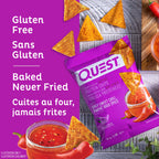 Quest Nutrition Chili Lime Flavour Tortilla Style Protein Chips, High Protein, Baked, Not Fried, Gluten Free, 1g Sugar, 4g Carbs, 8ct