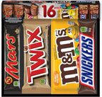 MARS, TWIX & M&M’S Peanut Assorted Chocolate Candy Bars Variety Pack, 16 Full Size Bars (840g) – Individually Wrapped Mixed Chocolate Favourites